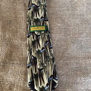 Jerry Garcia Scaly Monster and Blue Man Silk Tie